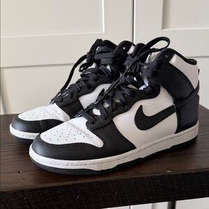 Black and White High-Top Sneakers